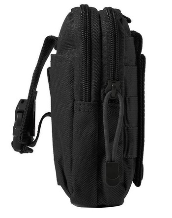 Wodoodporna nerka biodrówka na pasek – etui na telefon i drobiazgi czarna