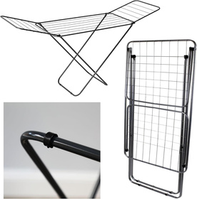 Suszarka na pranie stojąca stalowa 11,5 m – składana, odporna na warunki atmosferyczne czarna