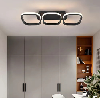 Nowoczesna lampa sufitowa LED 3 taśmy transformator 33W neutralna biel 