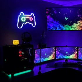 Lampka LED gamepad – podświetlenie pokoju gracza, USB/baterie, 4 kolory