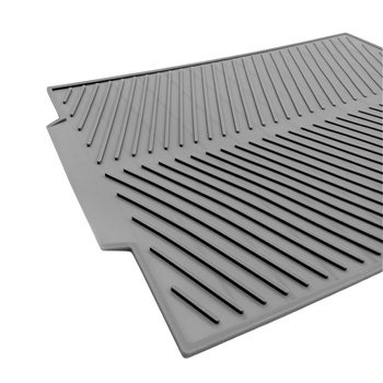 Elastyczny ociekacz do naczyń z PVC – zwijany, antypoślizgowy, szary 43×33,5 cm