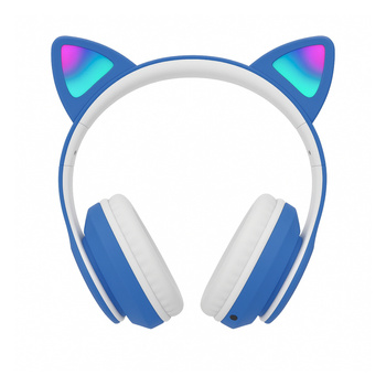 ZS7G SŁUCHAWKI BT 5.0 LED NIEBIESKIE