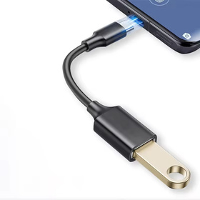 Kabel przejściówka USB-A na USB-C 60W 10Gb/s – szybkie ładowanie PD, długość 19 cm