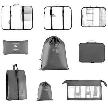 BQ73A ORGANIZER PODRÓŻNY 8 SZT SZARY