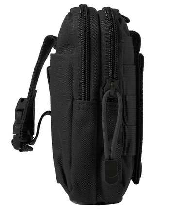 Wodoodporna nerka biodrówka na pasek – etui na telefon i drobiazgi czarna