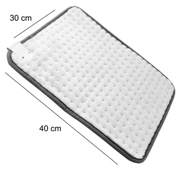 Elektryczna PODUSZKA z funkcją grzania pilot 30x40cm szara