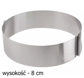 RANT Regulowana Opaska do TORTU Obręcz Tortownica 16-30cm 8cm AG858