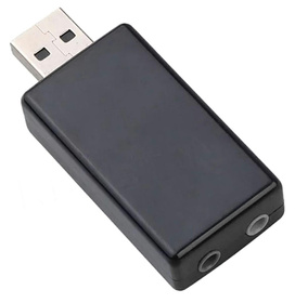 Zewnętrzna KARTA DŹWIĘKOWA Virtual 7.1CH Karta Muzyczna USB czarna AK103B