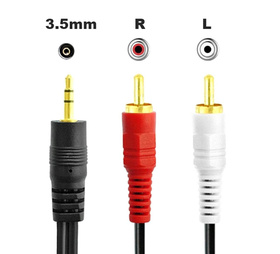 Kabel RCA Cinch - JACK 3.5 mm 1,25m, audio stereo, pozłacane wtyki, idealny do urządzeń audio 