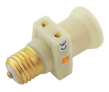 Adapter elektryczny E27 – podłącz 2 urządzenia do jednej oprawy, idealny do ogrodu i piwnicy biały ZD40