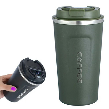 KUBEK TERMICZNY ze stali nierdzewnej COFFEE 510ml ciemny zielony AG369I