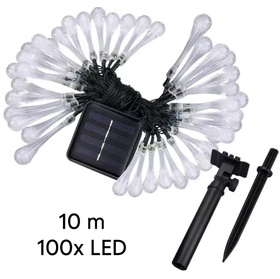 Ogrodowa GIRLANDA solarna 100 żarówek LED 10m ZD124 