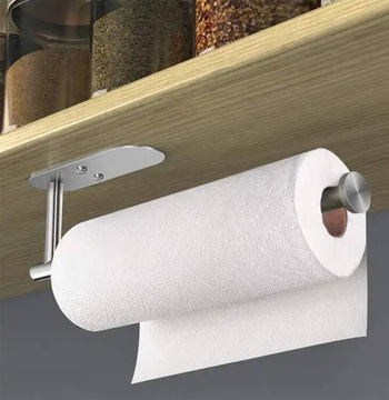 UCHWYT na Ręcznik Papierowy Kuchenny Stalowy 34cm srebrny