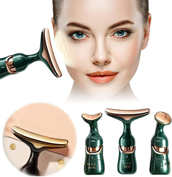 Masażer soniczny 3w1 do twarzy, szyi i oczu – liftingujący, wibracyjny, ujędrniający, 10 000 drgań/min