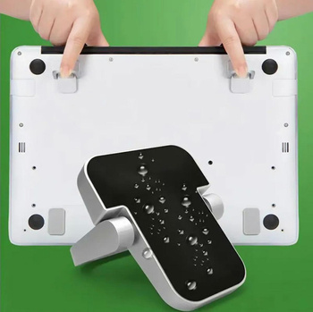 Aluminiowe PODKŁADKI pod Laptopa 2 sztuki srebrne DA161