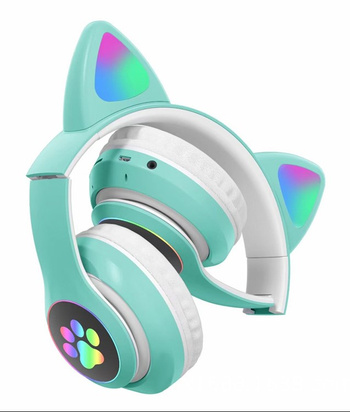 ZS7D SŁUCHAWKI BT 5.0 LED TURKUS USZY