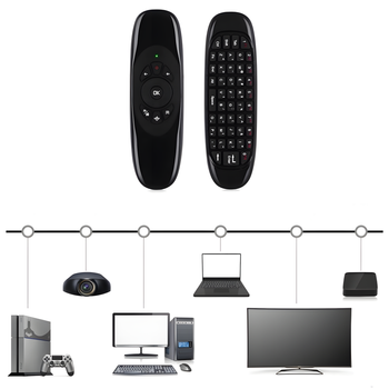 Bezprzewodowy pilot Air Mouse z klawiaturą QWERTY – Smart TV, PC, Android, 2.4 GHz