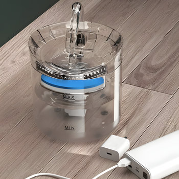 Automatyczne poidełko dla kota i psa – filtr, 2L, ciche, zasilanie USB, przezroczyste