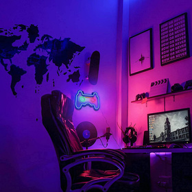 Lampka LED gamepad – podświetlenie pokoju gracza, USB/baterie, 4 kolory