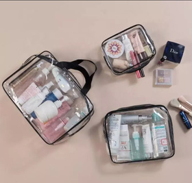 BQ60 ZESTAW KOSMETYCZEK TRANSP. 3SZT