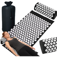 Zestaw do akupresury – mata i poduszka z kolcami 7800 punktów, czarna