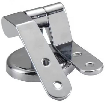 Chromowane metalowe zawiasy do deski sedesowej – solidne mocowanie MDF i drewna DA240
