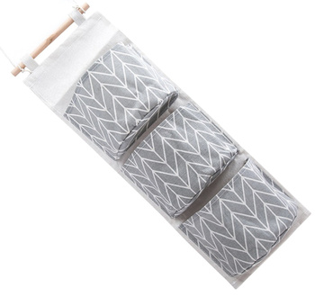 Wiszący ORGANIZER na Zabawki 3 Pojemne Kieszenie 61x18,5cm szary AG703