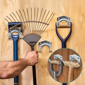 Metalowe haki ścienne U – zestaw 20 podwójnych uchwytów na narzędzia