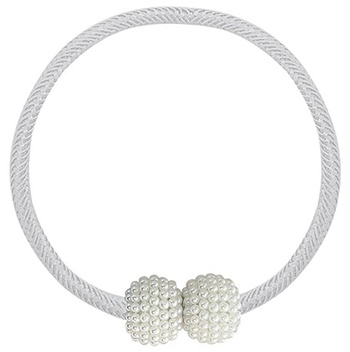 Klamra magnetyczna do zasłon i firan – elegancka, mocna i dyskretna dekoracja okien biała AG701F