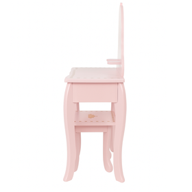 Toaletka dla dziewczynki różowa PinkDream LUXE z lustrem i taboretem