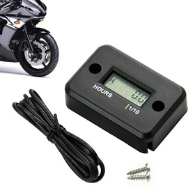 Elektroniczny LICZNIK motogodzin czasu pracy silnika LCD czarny AG351