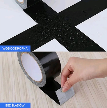 DA3A TAŚMA NAPRAWCZA CZARNA ZBROJONA