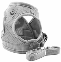 Bezuciskowe szelki dla psa i kota M – lekkie z odpinaną smyczą 120 cm