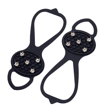 Antypoślizgowe NAKŁADKI na Buty Raki z Kolcami Rozmiar 40-46 1 para czarne BQ41D