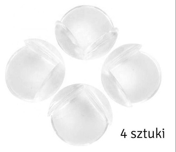 ZABEZPIECZENIA Narożników kulki ochraniacze przezroczyste 4sztuki AG441
