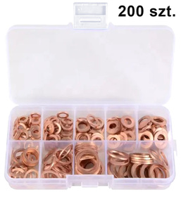 DA15 ZESTAW PODKŁADEK MIEDZIANYCH 200SZT