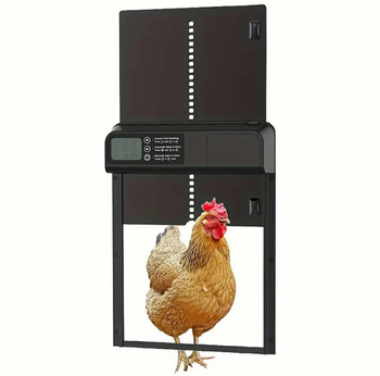 Automatyczne DRZWI do kurnika programator LCD 33,5x24,5x5cm czarne
