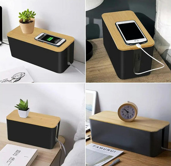 AG381D ORGANIZER NA KABLE LISTWY CZARNY