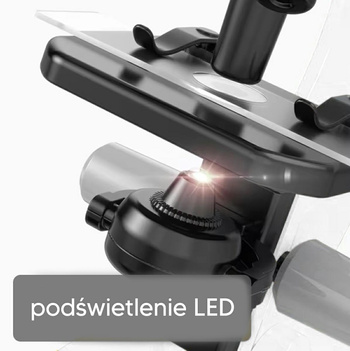 Edukacyjny MIKROSKOP dla dzieci powiększenie 100/400/1200x preparaty DA199 