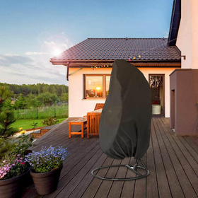 Wodoodporny pokrowiec na fotel wiszący – Ochrona przed deszczem, wiatrem i UV z ściąganym sznurkiem AG390D