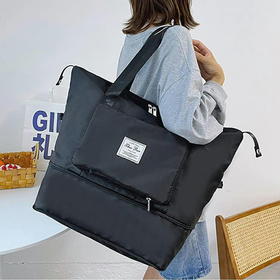 Torba podróżna z rozkładanym dnem - pojemna, lekka i wygodna w podróży czarna DA80A