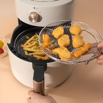Stalowy ruszt 3-poziomowy do frytkownicy beztłuszczowej Air Fryer – tacki nierdzewne 20 cm