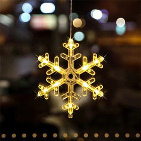 Świąteczna lampka LED – płatek śniegu, 10 diod, ciepła biel, 16 cm