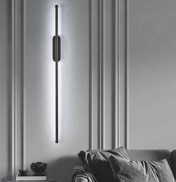 Wewnętrzna LAMPA Ścienna Kinkiet LED 2000lm zimna biel 15W czarna ZD116A
