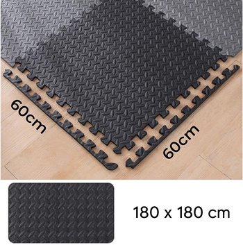 Zestaw 9 piankowych puzzli do ćwiczeń - mata ochronna na siłownię, 60x60cm