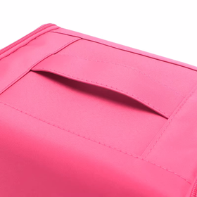 Organizer kosmetyczny różowy 24×28×19 cm – kuferek na makijaż z przegródkami różowy