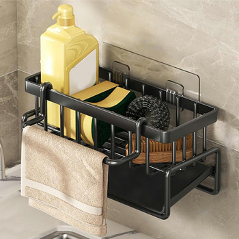 Stojący ORGANIZER kuchenny stalowy 23x9x10cm czarny DA219