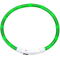 OBROŻA świecąca dla psa LED rozm. L 70cm regulowana zielona DA269