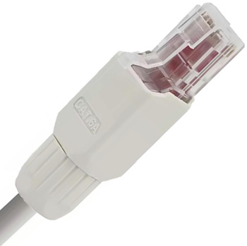 WTYK beznarzędziowy RJ45 na kabel nieekranowany UTP biały RJ9