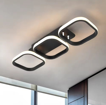 Nowoczesna lampa sufitowa LED 3 taśmy transformator 33W neutralna biel 